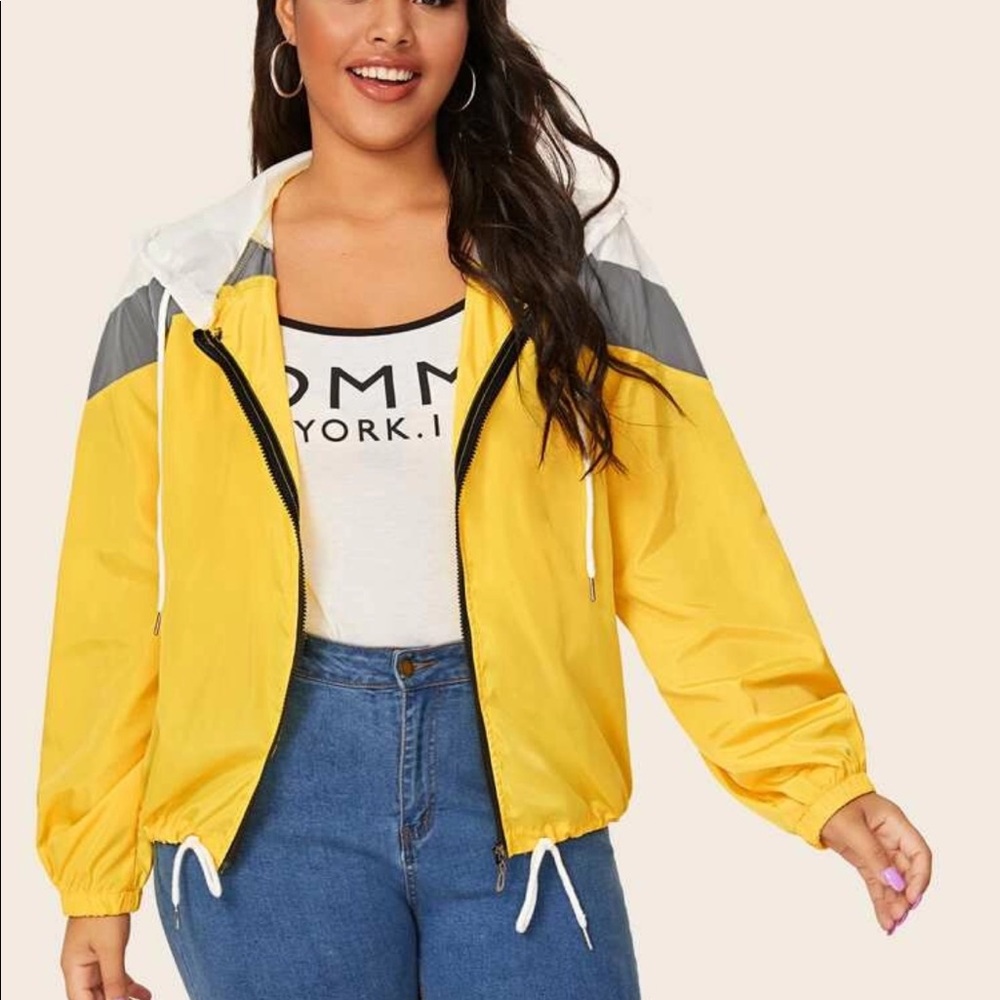 Color Blocked Wind Breaker